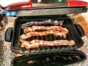 bacon on grill