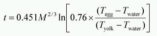 egg time formula